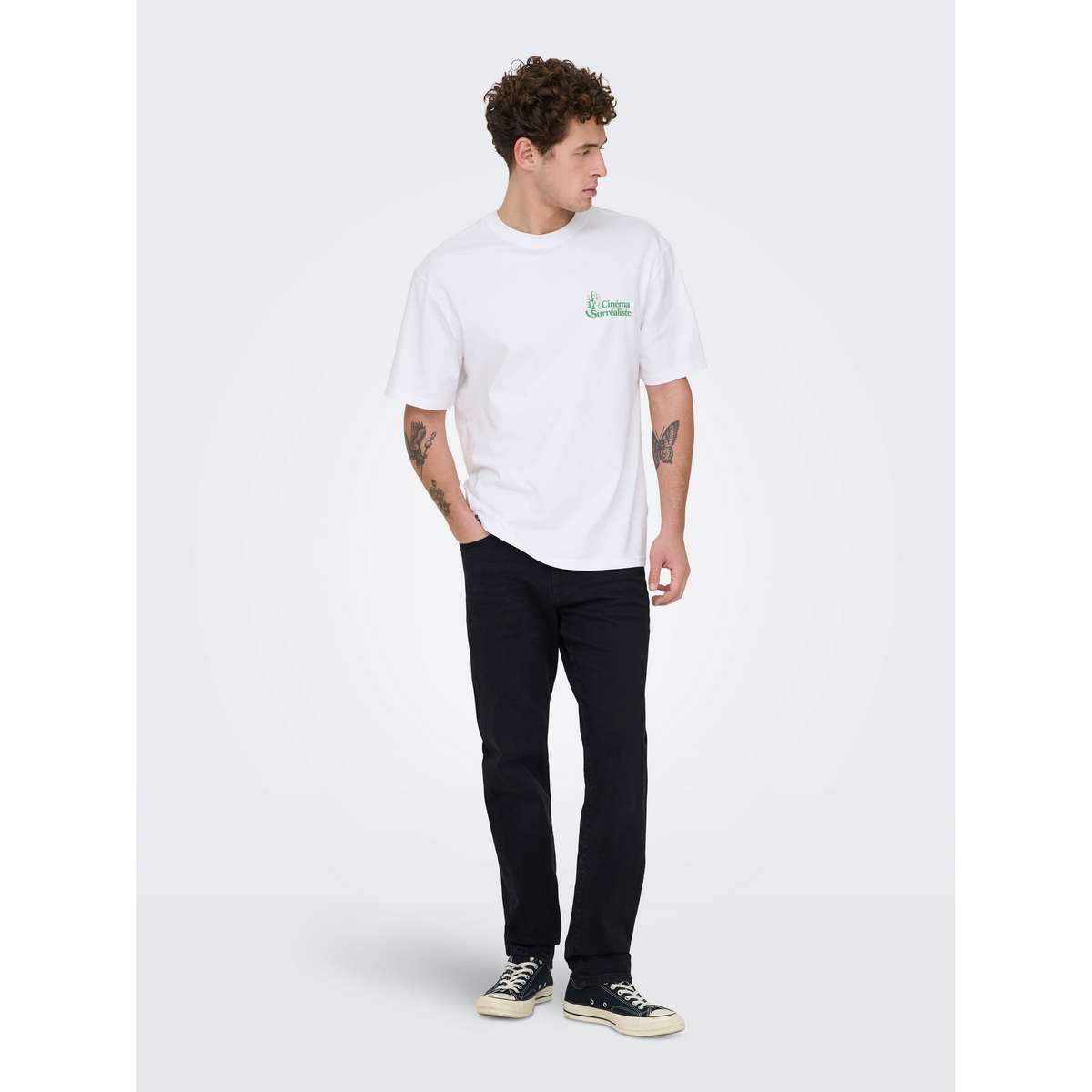 ONLY & SONS MEN΄S WEFT REGULAR FIT COTTON JAX TAI DENIM 22036821 BLACK - Μαύρο - W32 L32